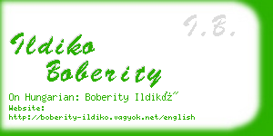 ildiko boberity business card